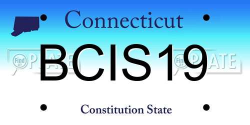 BCIS19 Connecticut License Plate