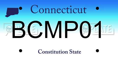 BCMP01 Connecticut License Plate