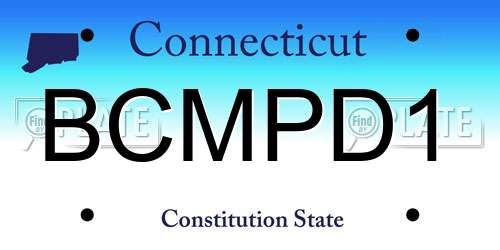 BCMPD1 Connecticut License Plate