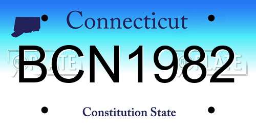 BCN1982 Connecticut License Plate