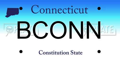 BCONN Connecticut License Plate