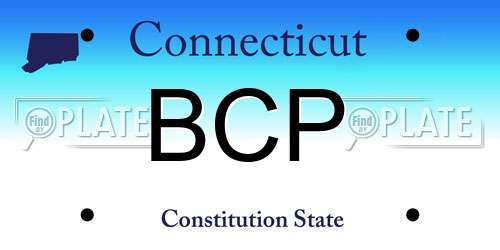 BCP Connecticut License Plate