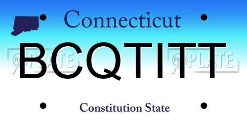BCQTITT Connecticut License Plate