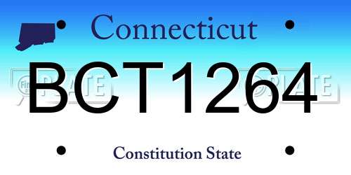 BCT1264 Connecticut License Plate