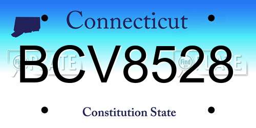BCV8528 Connecticut License Plate