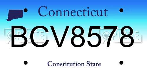 BCV8578 Connecticut License Plate