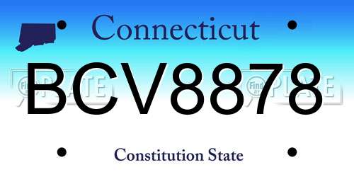 BCV8878 Connecticut License Plate