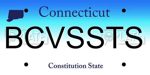 BCVSSTS Connecticut License Plate