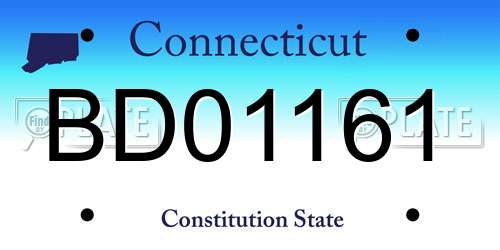 BD01161 Connecticut License Plate
