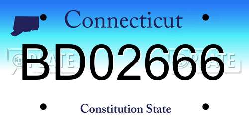 BD02666 Connecticut License Plate