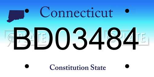 BD03484 Connecticut License Plate