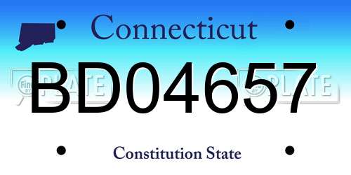 BD04657 Connecticut License Plate