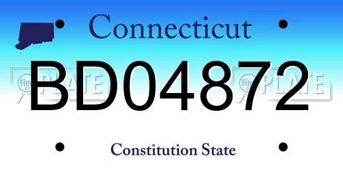 BD04872 Connecticut License Plate