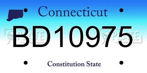 BD10975 Connecticut License Plate