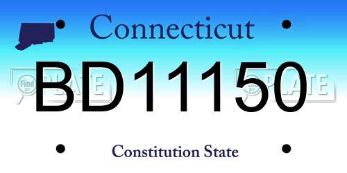 BD11150 Connecticut License Plate
