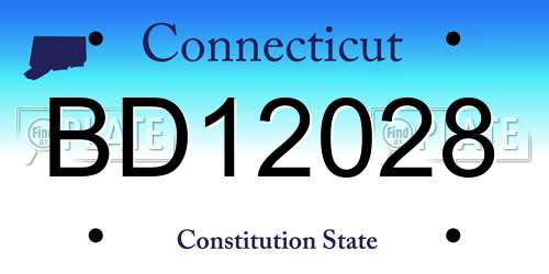 BD12028 Connecticut License Plate