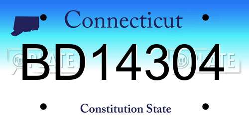 BD14304 Connecticut License Plate