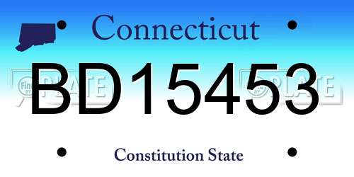 BD15453 Connecticut License Plate