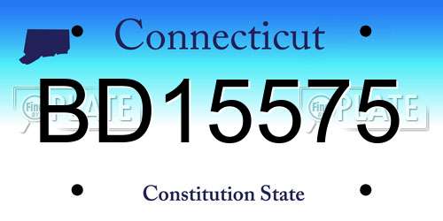 BD15575 Connecticut License Plate