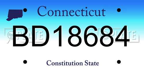 BD18684 Connecticut License Plate