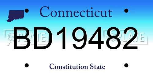 BD19482 Connecticut License Plate