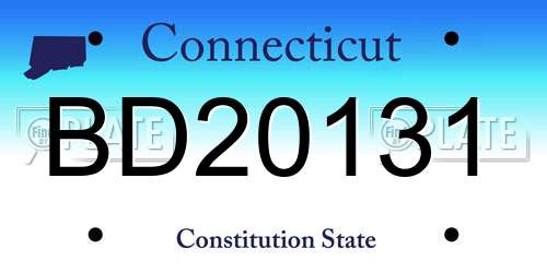 BD20131 Connecticut License Plate