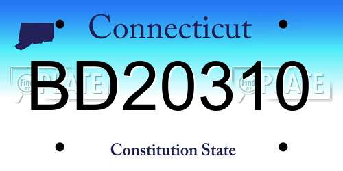 BD20310 Connecticut License Plate