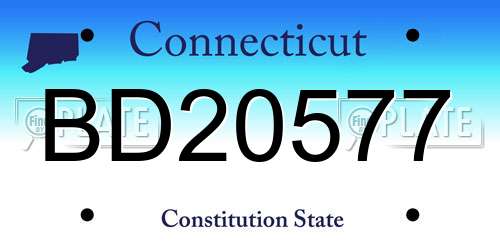 BD20577 Connecticut License Plate