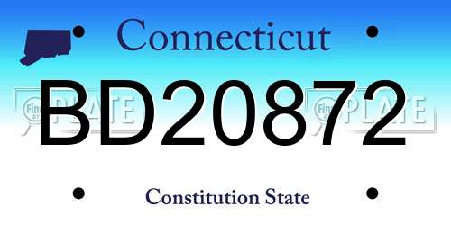 BD20872 Connecticut License Plate