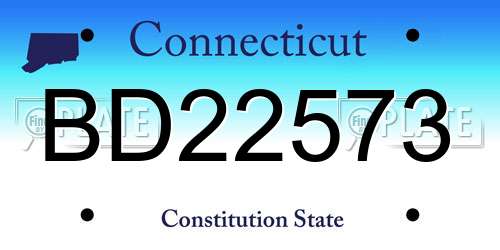 BD22573 Connecticut License Plate