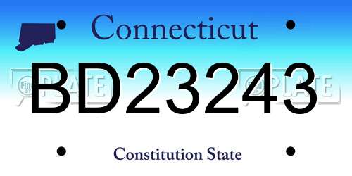 BD23243 Connecticut License Plate
