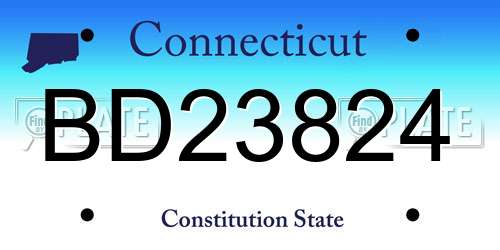 BD23824 Connecticut License Plate