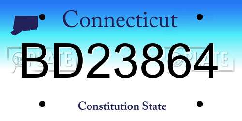 BD23864 Connecticut License Plate