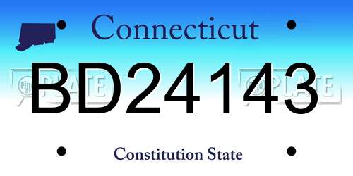 BD24143 Connecticut License Plate