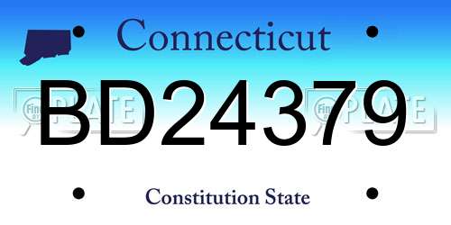 BD24379 Connecticut License Plate