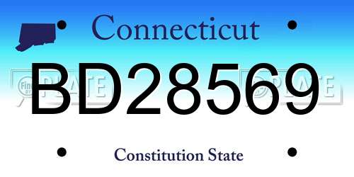 BD28569 Connecticut License Plate