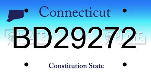 BD29272 Connecticut License Plate