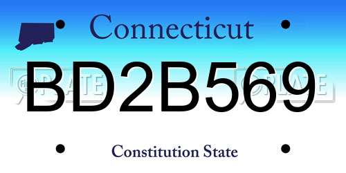 BD2B569 Connecticut License Plate