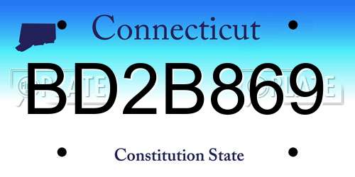 BD2B869 Connecticut License Plate