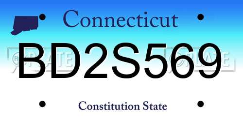 BD2S569 Connecticut License Plate