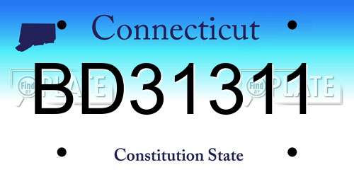 BD31311 Connecticut License Plate