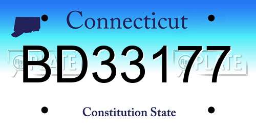 BD33177 Connecticut License Plate