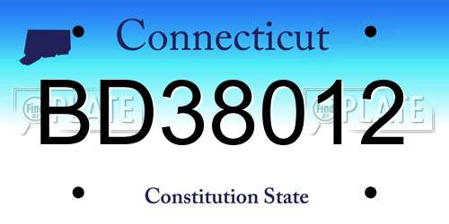 BD38012 Connecticut License Plate