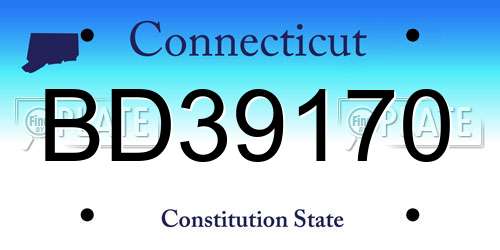 BD39170 Connecticut License Plate