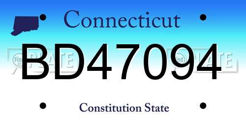 BD47094 Connecticut License Plate