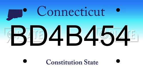 BD4B454 Connecticut License Plate