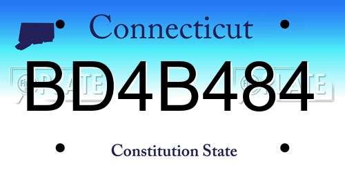 BD4B484 Connecticut License Plate