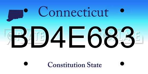 BD4E683 Connecticut License Plate