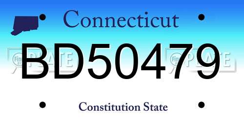 BD50479 Connecticut License Plate