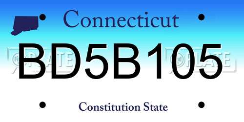 BD5B105 Connecticut License Plate